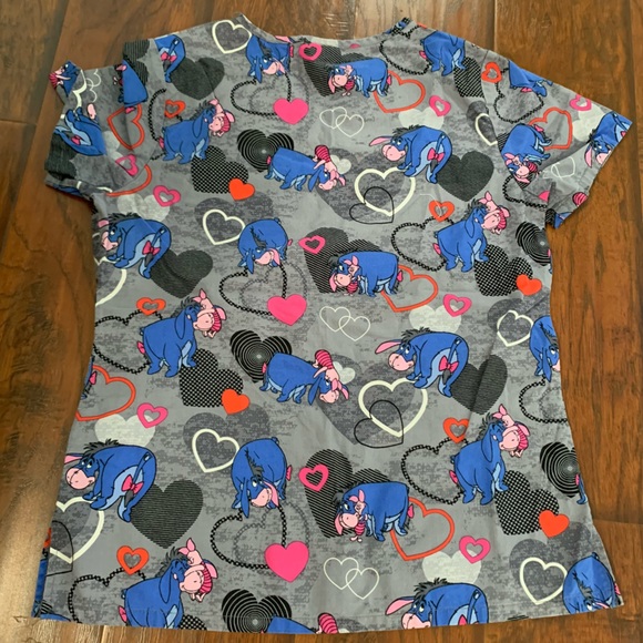 Disney Eeyore Pediatric Scrub Top Nurses Uniform Bundle Scrubs for Deal! - Picture 6 of 8